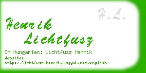henrik lichtfusz business card